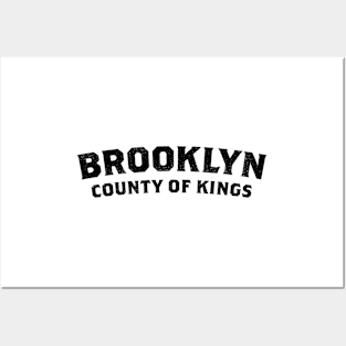 Brooklyn County of Kings (black) Posters and Art